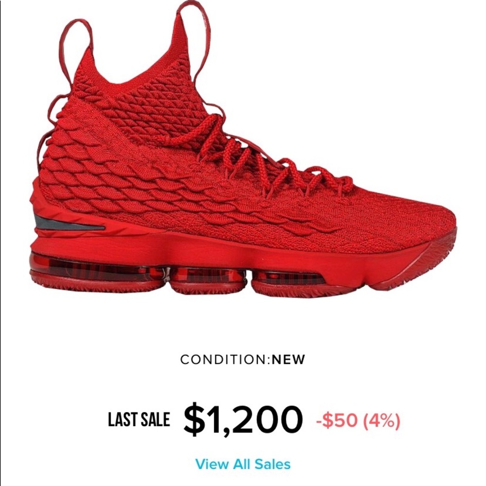 Lebron 15 PE Ohio State sample Authentic and new